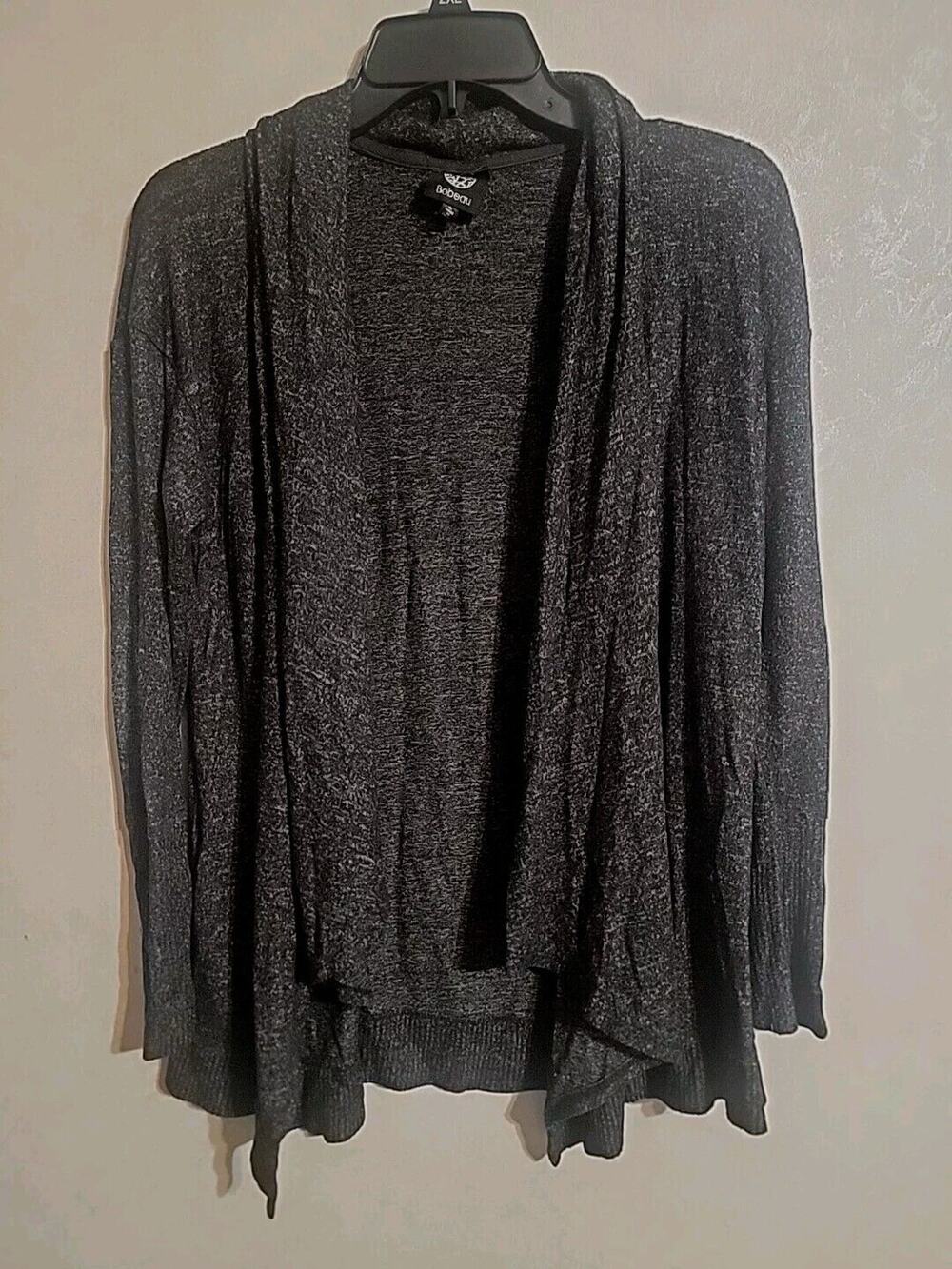 Bodeau Open Front Cardigan Black sz Small Lightweight